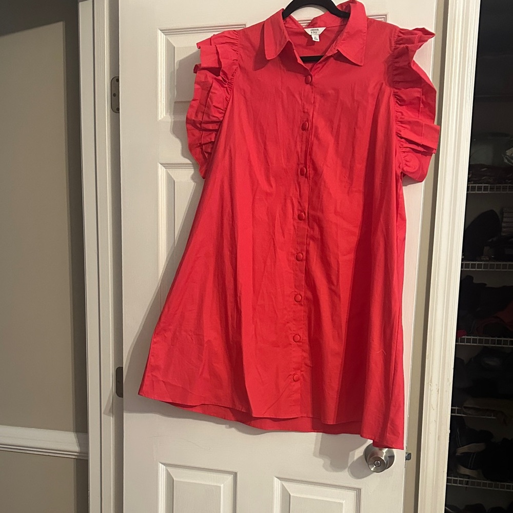 Crown & Ivy Vibrant Red Blouse